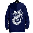 thumbnail image 4 of YOIAVAIOY Men's Oversized Hoodies Dragon Graphic Hoodie Casual Loose Fit Sweatshirts Fashion Y2k Hoodie Sweatshirts Navy XXXL, 4 of 9