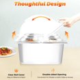 thumbnail image 5 of Cold Food Buffet Server, 6 Pans Cold Food Serving Trays for Party Buffet with Roll Top, Catering Supplies Buffet Display Tray, Cold Trays for Food Party Stainless Steel, 5 of 16