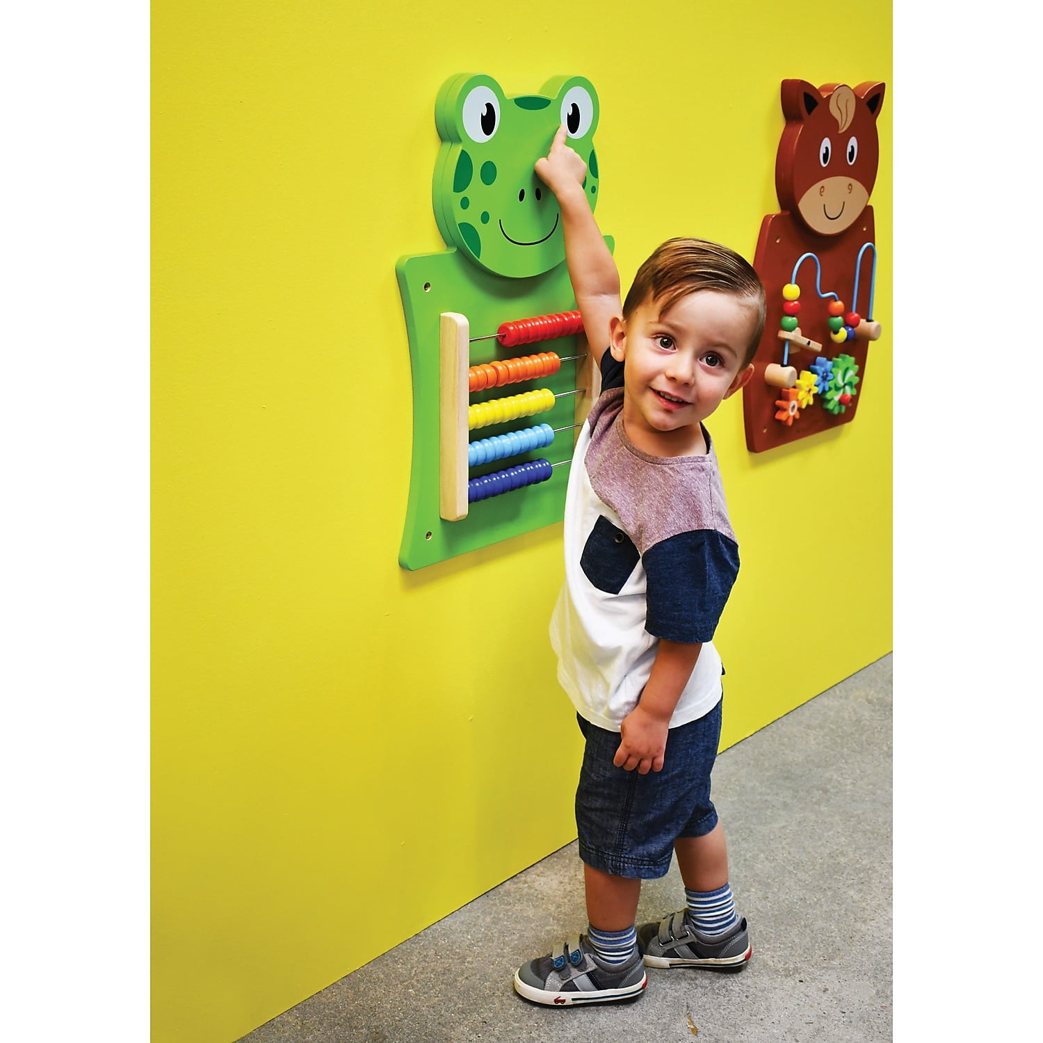 Learning Advantage Frog Activity Wall Panel - Toddler Activity Center