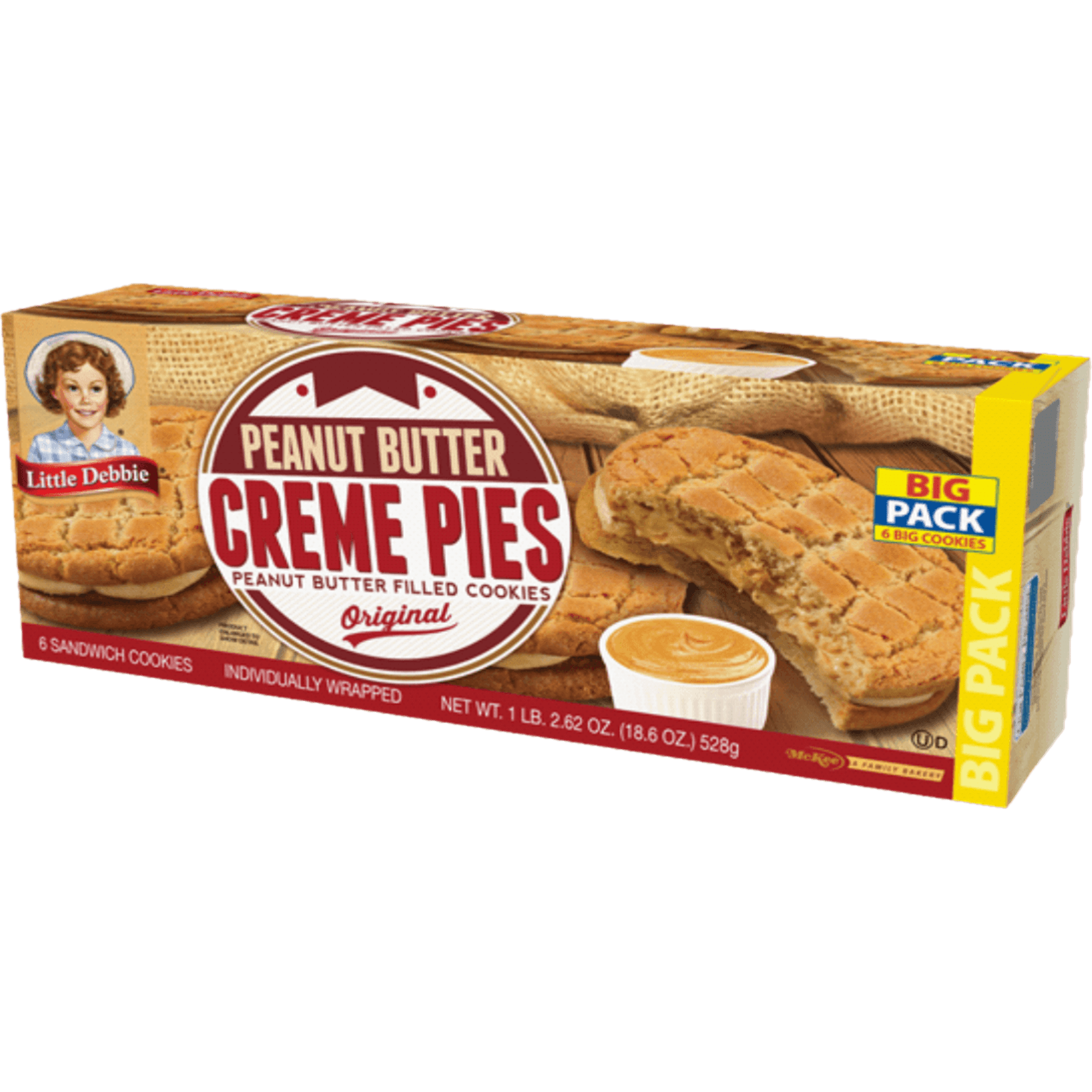 Little Debbie Peanut Butter Creme Pies, 3 Big Pack Boxes