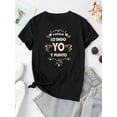 thumbnail image 2 of Camiseta Para Mujer Ropa De VeranoWomen's Black Casual Short Sleeve T-Shirt with Festive Holiday Graphic Print - Comfortable Summer Top Featuring "Porque Lo Digo Yo Punto" Design in White Lettering,, 2 of 6