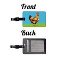 thumbnail image 4 of Rooster Chicken Profile Faux Leather Travel Luggage Tag, 4 of 7
