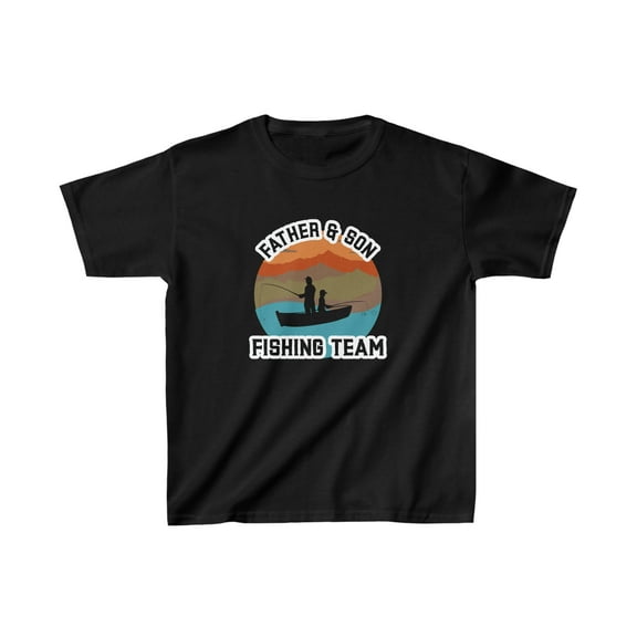 Father and Son Fishing Team" Kids T-Shirt - Father's Day Gift!