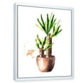 thumbnail image 3 of Designart 'Yucca Tree In The Ceramic Flower Pot On White' Traditional Framed Canvas Wall Art Print, 3 of 5
