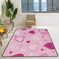 thumbnail image 2 of FREEAM Soft Rug Large Area Rugs, Pink Love Hearts Comfortable Indoor Carpet, Baby Play Mat for Living Room Bedroom Nursery Home Decor Floor Mat 72x48inch, 2 of 6