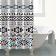 thumbnail image 4 of Blue Geometric and Striped Pattern Shower Curtain 72"x72" ,Bathroom Decorative Shower Curtains Set with 12 Hooks,Modern Waterproof Washable Shower Curtain, 4 of 6