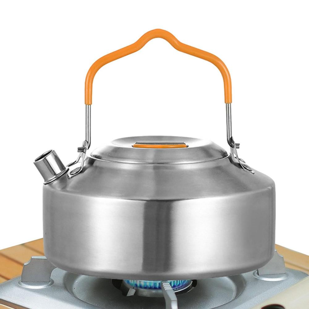 Laideyi Camping Kettle 1L Stainless Camp Stove Pot Portable Lightweight