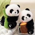 thumbnail image 2 of Cute Panda Stuffed Animal Plush Toys, 9.85''/13.8'' Kawaii Plushies for Girls ＆ Boys, Soft Panda Stuffed Animal Holding Bamboo, Plush Toys for Baby and Kid Birthday Gifts, Party Favors, 2 of 9