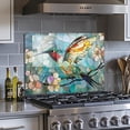 thumbnail image 4 of Tempered Glass Backsplash for Kitchen, Hummingbird Stove Splashback, Glass Backsplash, Used for Kitchen Wall Protection and Decoration, Easy to Install and Clean. (30x18''), 4 of 7