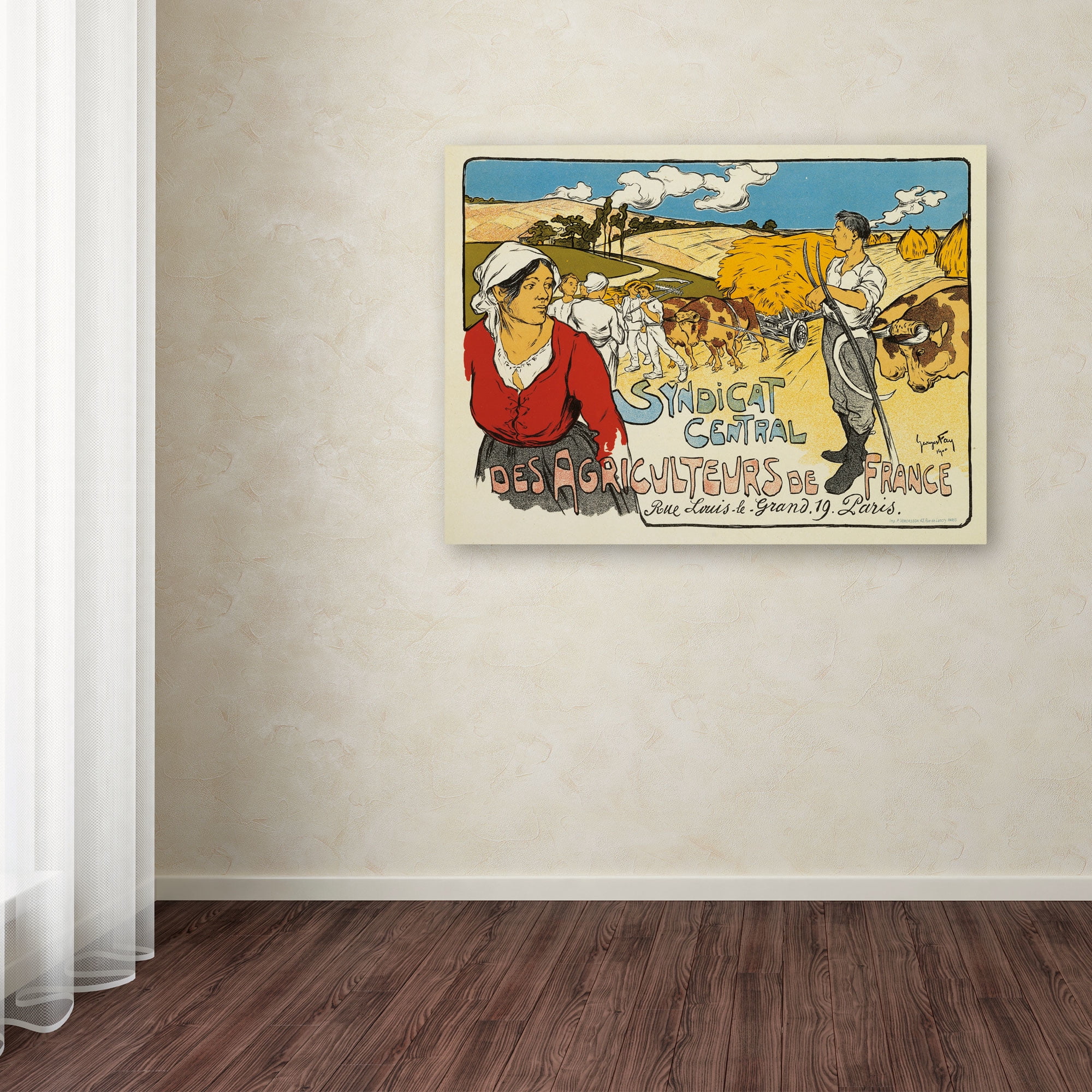 Trademark Fine Art "Syndicat Central des Agriculteurs" Canvas Art by George Fay