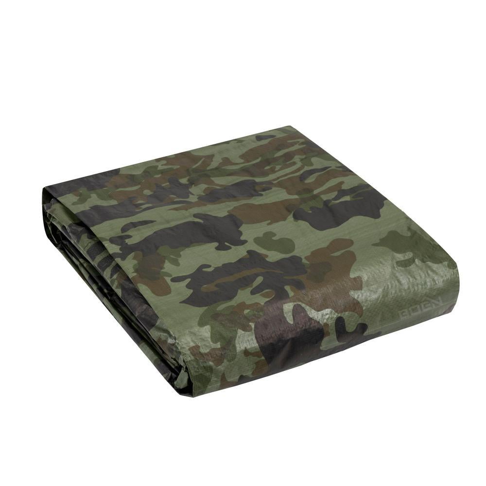 BOEN Multi-Purpose Poly Tarp, 20 ft x 30 ft, 5 Mil Thick, Camo