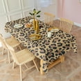 thumbnail image 3 of Brown and Black Leopard Print Rectangle Tablecloth 60"x120",Waterproof Polyester Rectangle Table Cloth, Wipeable Spillproof Polyester Tablecloth for Dining, Camping, Indoor and Outdoor, 3 of 6