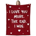 thumbnail image 1 of Manta polar Blanket WRAPIX I Love You More, 152 x 203 cm, 1 of 7