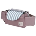 thumbnail image 4 of Organizador de bolsa colgante para cochecito de bebé, portavasos universal, bolsa de almacenamiento, accesorio para cochecitos, raya verde, 4 of 14
