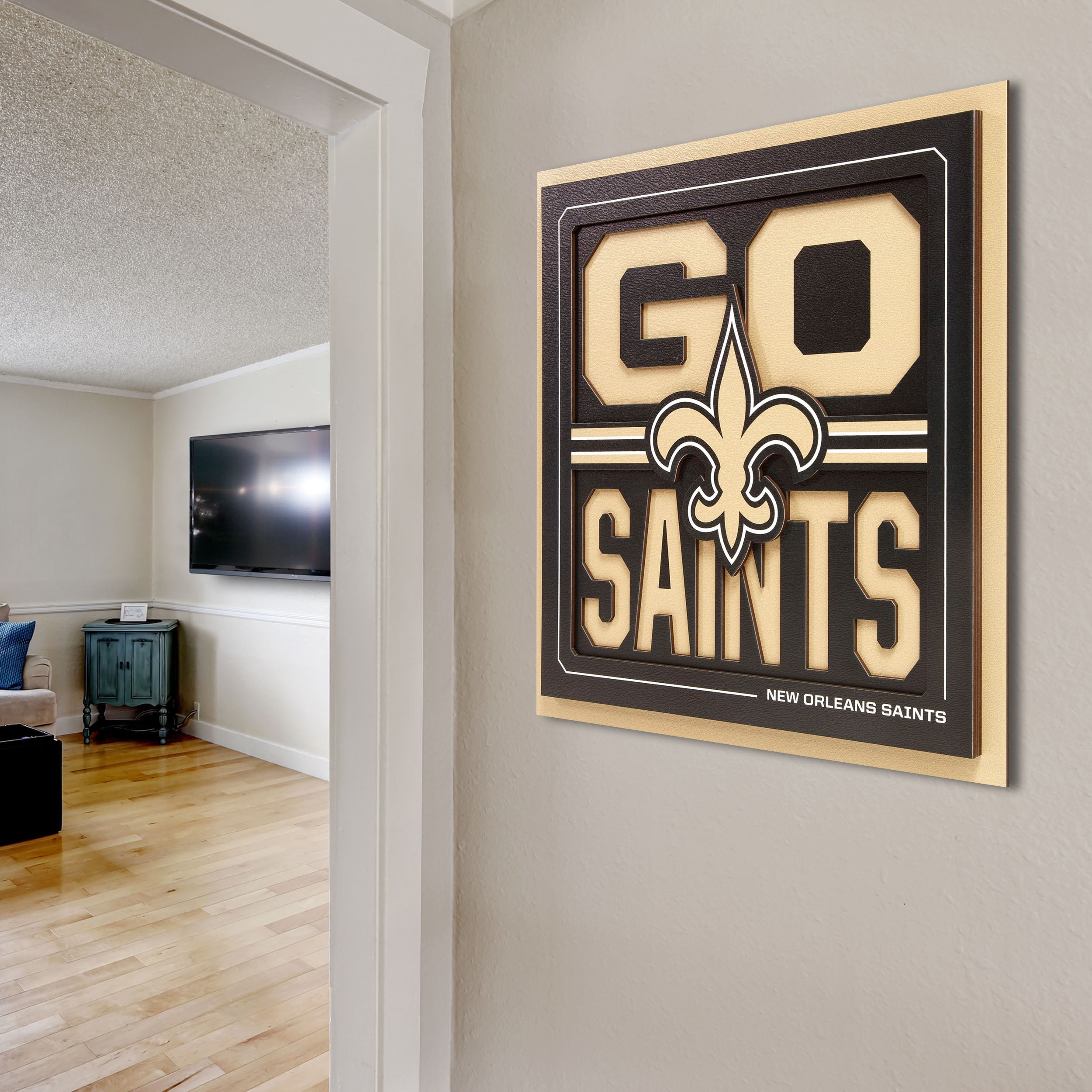 IDNA New Orleans Saints 12" x 12" Slogan Series 3D Wall Art