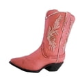 thumbnail image 1 of Jarrón de resina con forma de bota de vaquera y vaquero, arreglo floral, artesanías, maceta estilo western Rosa, 1 of 9