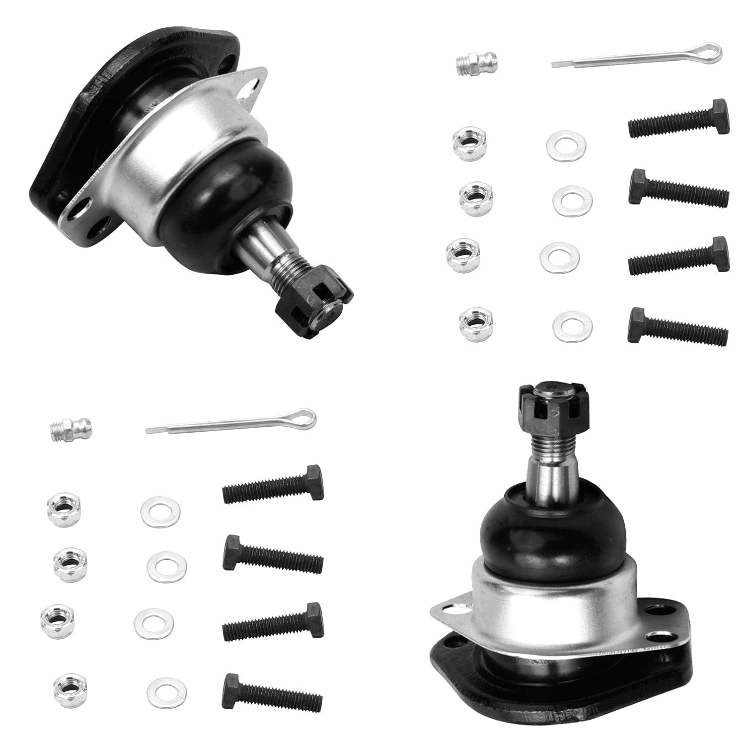 Detroit Axle - 4WD Front 14pc Suspension Kit for Chevy Blazer S10 GMC Jimmy Sonoma Isuzu Hombre Bravada, Ball Joints Sway Bars Tie Rods Adjusting Sleeve Pitman Idler Arm Replacement