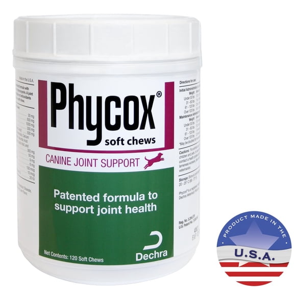 Phycox One Hip and Joint Health Supplement Soft Chews for Dogs, 120 count