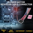 thumbnail image 2 of 1 Set  Blower Motor Resistor Cable Connector for Renault Clio No.8200729298 Wiring Harness Adapter Black, 2 of 6