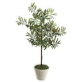 thumbnail image 1 of Vickerman FK171203 Vickerman Arbre Artificiel Vert 27 Pouces en Pot dans un Contenant Rond Blanc, 1 of 3