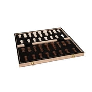 GothamChess, Chess Game board , Premium Wooden Finish Folding Board with Magnetic Pieces, Brown