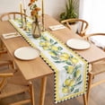 thumbnail image 3 of Yellow Lemon Table Runner - 48 Inch Long, Kitchen Dining Table Runner Dresser Scarves, Summer Botanical Black White Plaid Pastoral Farmhouse Decor for Coffee Tables Wedding Party Banquet, 3 of 8