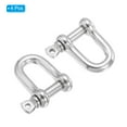 thumbnail image 3 of Uxcell 5/16" / 8mm Screw Pin Shackle, D Ring Shaped Shackles for Heavy Lifting Paracord Chains Outdoor, Silver Tone 4Pcs, 3 of 5