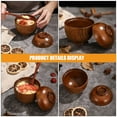 thumbnail image 3 of Masteelf Japanese Food Lidded Bowl Food Steamed Egg Bowl for Restaurant Home Dining Table Snack Fruit Serving Bowl Wood Tableware, 3 of 8
