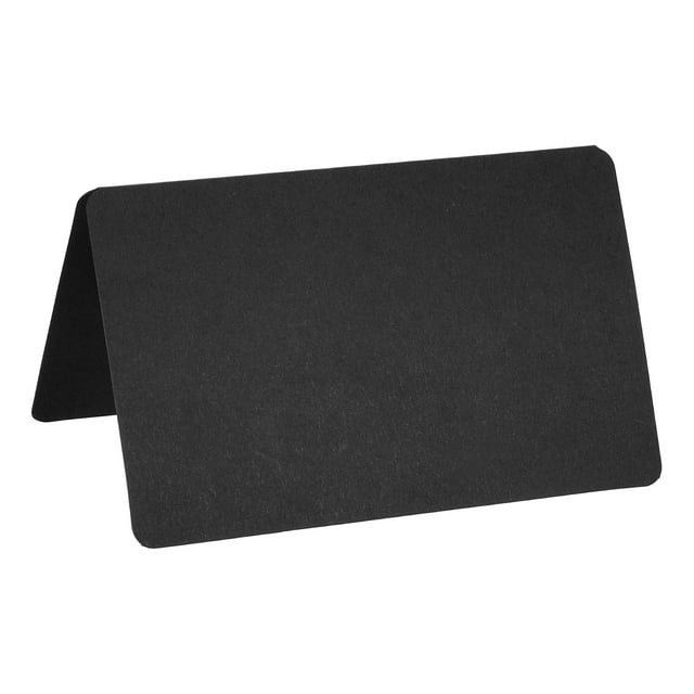 Unique Bargains Blank Greeting Cards,100pack Favor Decor Foldable Blank Card ,Black Card Paper