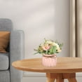 thumbnail image 6 of Mrmaere Artificial Hydrangea Bouquet with Small Ceramic Vase Fake Silk Variety Flower Balls Flowers Decoration for Table Home Party Office Wedding Pink, 6 of 6