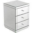 thumbnail image 7 of Furniturebox Italian Mirrored Nightstand - 3 Drawers Stunning Finish Bright Modern Bedside Table, 7 of 7