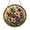 Stained Glass 5.9 Inch, variant on Round Bee Stained Glass Window Hanging – Floral and Sunburst Decorative Panel