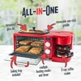 thumbnail image 4 of Breakfast Station Nostalgia 3 en 1, estilo retro, con cafetera, color rojo, 4 of 7
