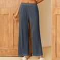 thumbnail image 2 of ZyeKqe Plus Size Pajamas Pants for Women High Waisted Lounge Pants Solid Color Comfy Sleep Bottoms Loungewear, 2 of 7