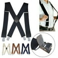 thumbnail image 1 of Heavy Duty Clip Suspenders for Men Men s Adjustable X Back Mens Suspenders Straps with Clips, 1 of 8