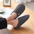 thumbnail image 2 of Pantuflas cálidas de algodón de invierno Pallene para mujeres y hombres, zapatos planos de interior, mullidas, para parejas, pantuflas suaves sin cordones, 2 of 5