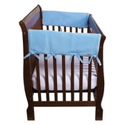 CribWrap® Wide 2 Short Blue Fleece Rail Covers