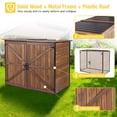 thumbnail image 4 of Aivituvin Outdoor Storage Shed Trash Can Storage Cabinet Upgraded with Metal Frame for Garbage Can, Gardening Tools and Accessories 50" L x 27.6" D x 41" H, 4 of 8
