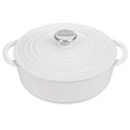 thumbnail image 1 of Le Creuset Horno redondo poco profundo de hierro fundido esmaltado, 2.75 cuartos de galón, blanco, 1 of 6