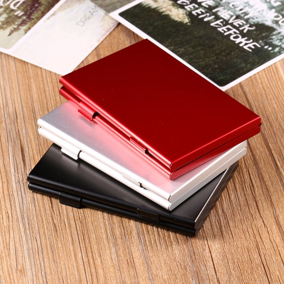 Aluminum Portable SD Memory Card Holder Box Case for 6pcs Cards, Compact and Lightweight Storage Protector, EVA Pad Design, Red