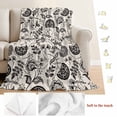 thumbnail image 5 of Black Spring Floral Blanket Soft Cozy Warm Throw Blanket for Couch, Plush Fuzzy Flannel Fleece Blankets for Sofa, Summer Botanical Farmhouse Vintage Bed Blankets Lightweight Gifts for Women, 50"x60", 5 of 9