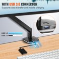 thumbnail image 4 of VEVOR Support de Moniteur Simple avec USB, Prend en Charge un Écran de 13 Pouces-35 Pouces, Bras de Moniteur à Ressort à Gaz Réglable, Supporte jusqu'à 26,4 Lb, Bras de Moniteur pour Bureau avec Base de Montage à Pince en C/passe-Fil, Support VESA 75/100 mm, 4 of 9