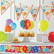 Way to Celebrate! Plastic Happy Birthday Party Decorating Kit, 19pcs