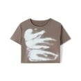 thumbnail image 4 of Blotona Women Vintage Graphic Print Crop Tops Harajuku Short Sleeve Fairy Grunge Aesthetic Cute Tee E-Girl T Shirt Tops Brown Streetwear, 4 of 9