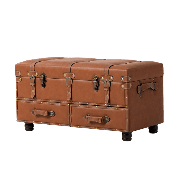 COZAYH Vintage Trunk Large Storage, Chest with Latch Closure