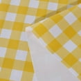 thumbnail image 3 of Checkered Vinyl Rectangle Tablecloth, 60 x 120 Inch, 100% Waterproof Oil Proof Spill Proof PVC Table Cloth, Wipe Clean Table Cover for Dining Table, Buffet Parties, Yellow and White, 3 of 6