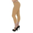 thumbnail image 2 of Vivian's Fashions Capri Leggings - Cotton, Misses Size (Beige, S), 2 of 3