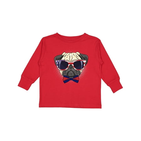 

Inktastic Pug Dog July 4th Patriotic Sunglasses Boys or Girls Long Sleeve Toddler T-Shirt