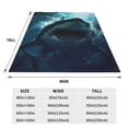 thumbnail image 3 of Fotbe Undersea Shark Manta de Franela Acolchonada con Estampado, Súper Suave y Esponjosa, Extra Grande para Sofá, Cama, Uso Todo el Año-80"x60", 3 of 7