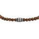 thumbnail image 2 of Pulsera Fossil con forma de ojo de tigre para hombre, 25 cm, color marrón, 2 of 6
